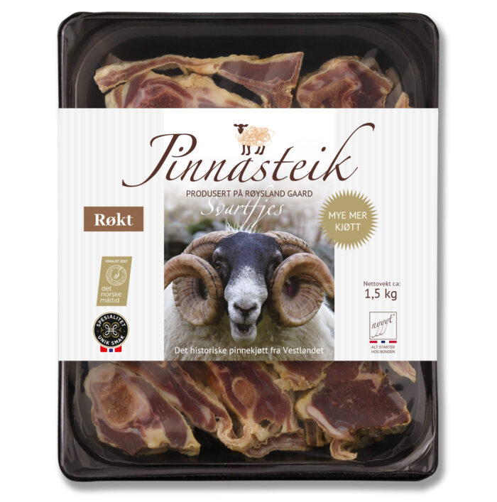 Pinnasteik av Svartfjes 1,5 kg - røkt